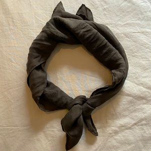 Ozma Silk Bandana in tobacco brown